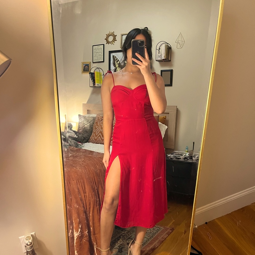 Red Midi Dress